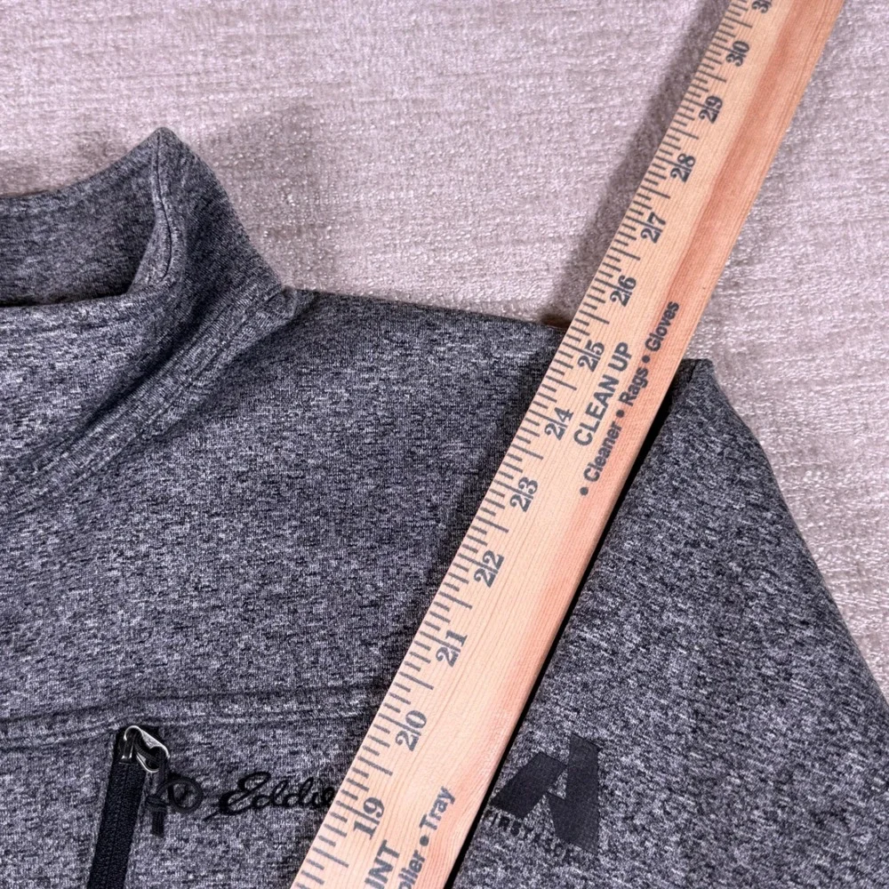 NEW Eddie Bauer 1/4 Zip L/S Pullover Mens L Gray First Ascent Performance Top